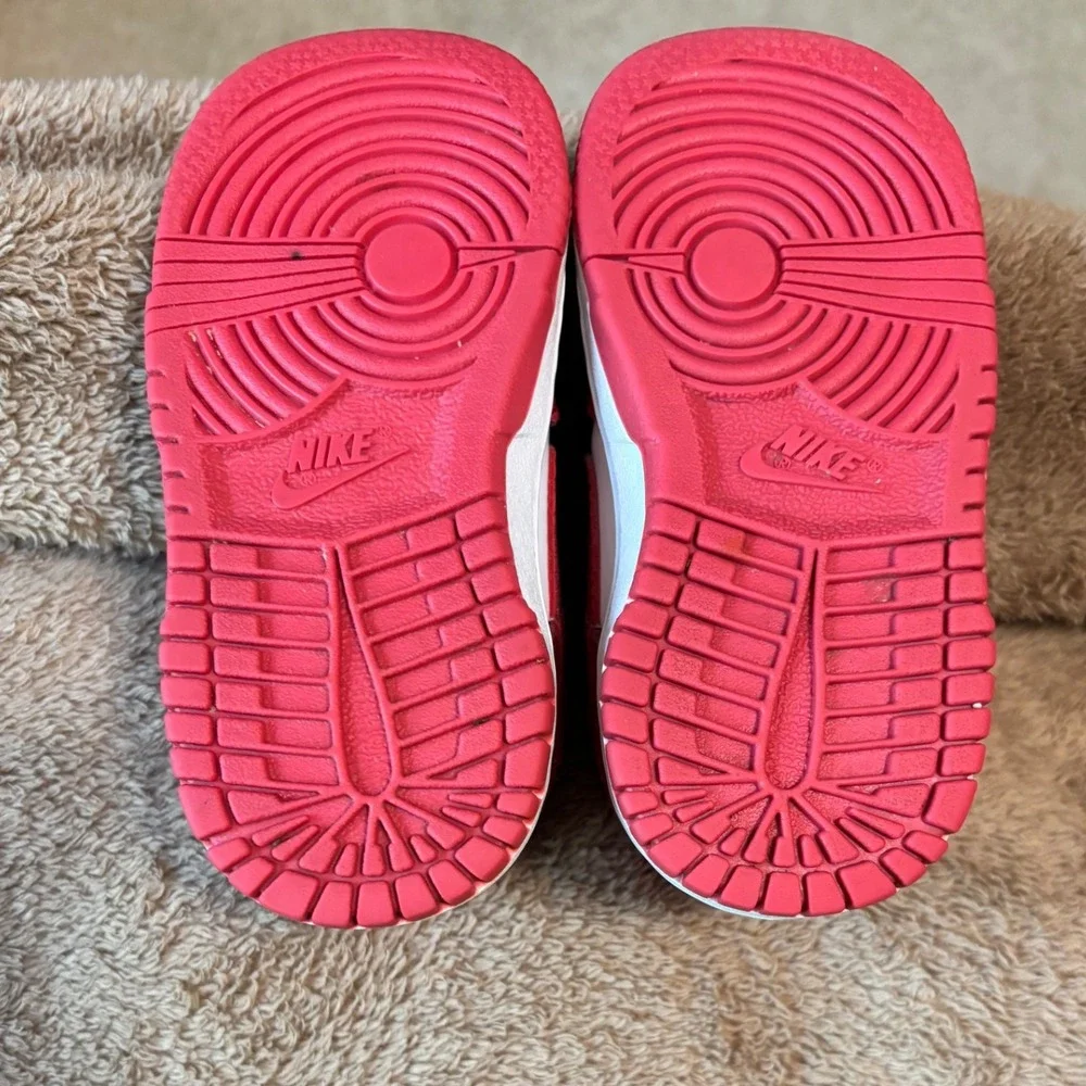Nike Dunk Low Toddler Sneakers Gypsy Rose Pink White Leather Shoes‎ Size 6C VGUC